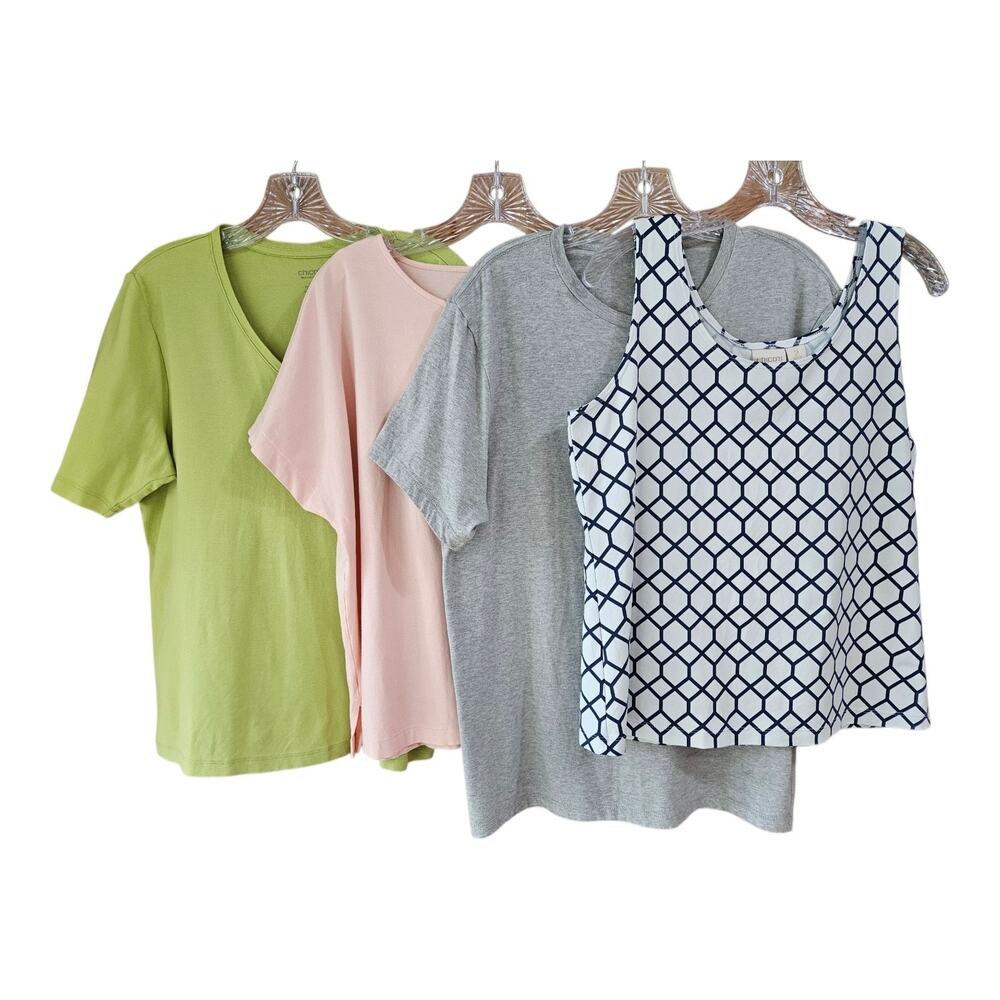 J CREW CHICO'S J JILL Women's L Tops Lot of 4 Spring Summer Casual